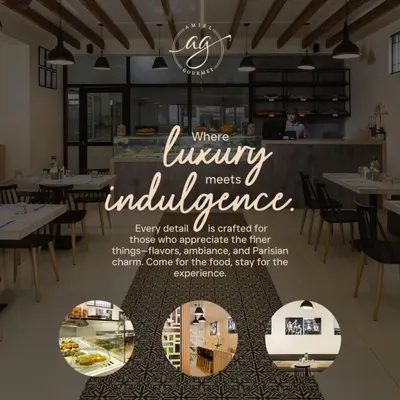 Step into the world of gourmet luxury. I've designed my café for those who appreciate the finer things in life: beautiful food, exquisite ambiance, and the perfect spot to unwind.