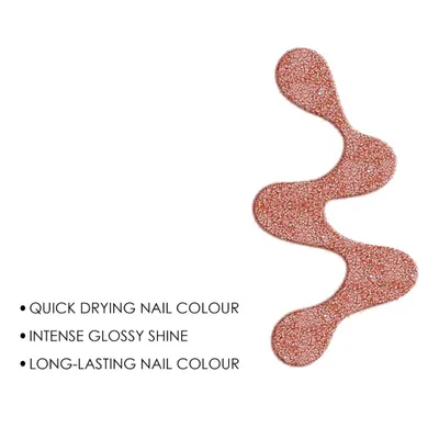 This infographic for a nail polish clearly lists its key benefits: quick-drying, intense shine, and long-lasting. Highlighting features like this helps customers make a quick purchase decision.
