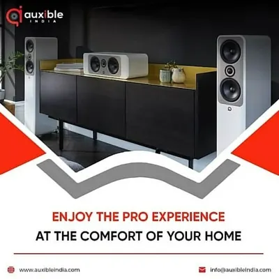 This is the kind of pro experience you can enjoy at home. I selected these Q Acoustics speakers for their exceptional audio clarity and sleek design, creating a home audio system that looks as good as it sounds.