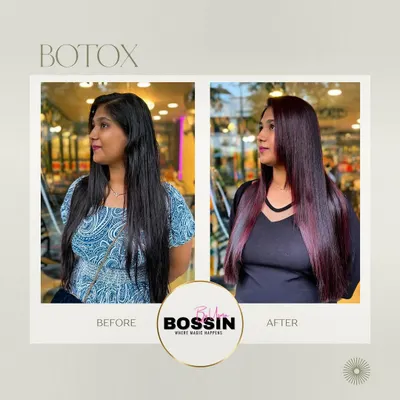 The ultimate proof of our Botox Smoothing Treatment. This side-by-side shows the transformation from frizzy and dull to sleek, shiny, and perfectly smooth hair, all while using natural, non-damaging ingredients.