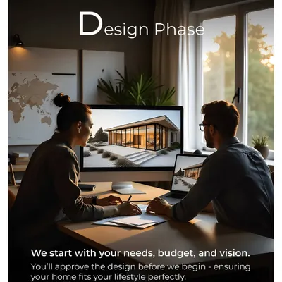 The design phase is where it all begins. I start with your needs, budget, and vision. You approve the final architectural design before we begin, ensuring your home is a perfect fit for your lifestyle.