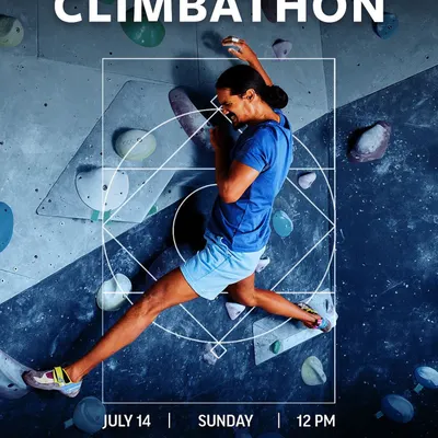 Get ready for the Climbathon. This special event features four unique routes with prizes taped to the top. Complete the route and win some awesome pain relief products from our wellness partners.
