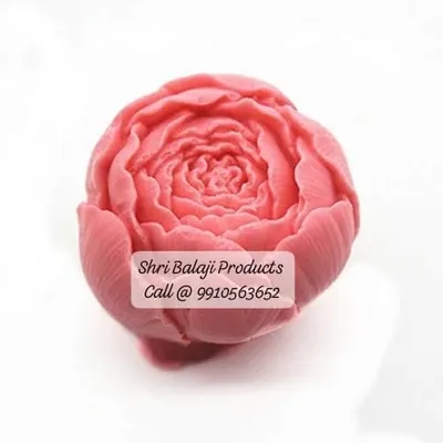 A perfectly formed pink peony soap or candle, created with one of my detailed floral molds. The layers of petals are captured beautifully, resulting in a very realistic flower.