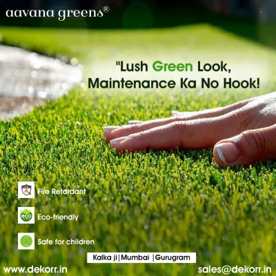 Lush green look, maintenance ka no hook! Our artificial grass is soft to the touch, fire retardant, eco-friendly, and completely safe for children, making it the perfect worry-free solution for your home.
