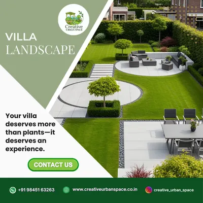 This project showcases a modern, minimalist approach to villa landscaping. I used clean lines, geometric shapes, and a balanced mix of manicured lawns and paved patios to create distinct zones for dining, lounging, and enjoying the outdoors.