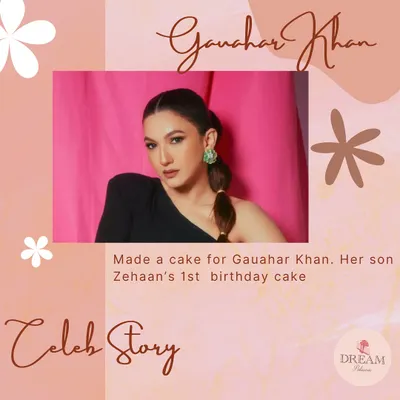 We were thrilled to be chosen by the wonderful actress Gauahar Khan to create the first birthday cake for her son, Zehaan. It's an honor to be part of such cherished family moments.