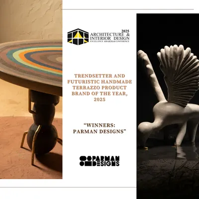 We are thrilled to have won the "Trendsetter and Futuristic Handmade Terrazzo Product Brand" award at the Architecture and Interior Design Excellence Awards 2025. This celebrates our journey of passion and dedication.