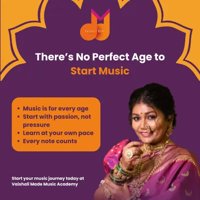 You are never too young to begin or too old to learn. This graphic reinforces my belief that there is no perfect age to start music. All that matters is passion, consistency, and joy.
