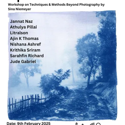 The invitation to our Open House for the "Techniques & Methods Beyond Photography" workshop. It was a chance to see the incredible work the participants created over two days.