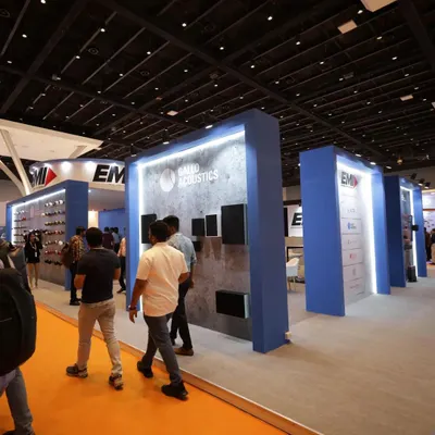 I stay connected to the latest industry innovations. This photo is from the Smart Home Expo 2024 in Mumbai, where our partner, Electronics Mart India Limited (EMIL), showcased offerings from top brands like Gallo Acoustics and Alta Labs.