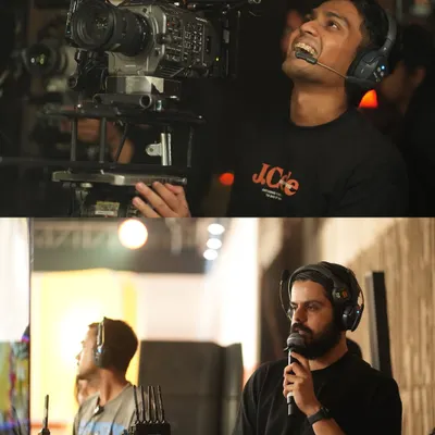 On the fast-paced set of a CRED commercial featuring Karan Johar, our sound team provided reliable and efficient audio recording. The crew member pictured is monitoring the audio feed live, ensuring every take meets the high standards required by Dharma 2.0 and the client.