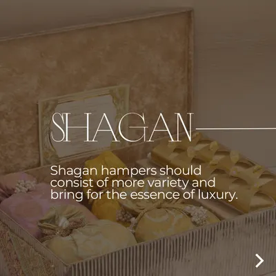 For a shagan ceremony, the gift should speak of luxury and abundance. I design these hampers with a variety of thoughtful items, presented in opulent boxes that convey the importance of the occasion.