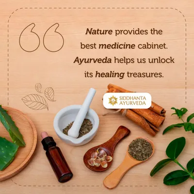 Nature provides the best medicine cabinet. Ayurveda helps us unlock its healing treasures. This image shows a collection of herbs and spices that form the foundation of my practice.
