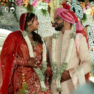 Capturing the quiet, loving gaze between the bride and groom right after the ceremony. It's these soulful moments, amidst all the grandeur, that truly define a wedding day.