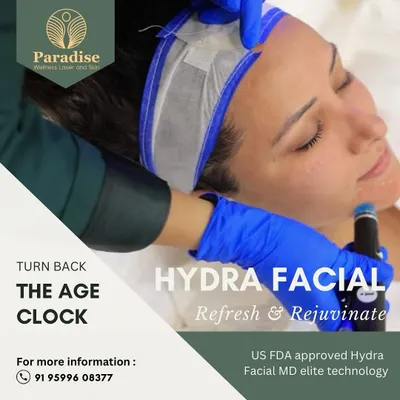 Turn back the clock with my signature HydraFacial. Using US FDA-approved elite technology, this treatment deeply cleanses, exfoliates, and infuses your skin with intense moisture to refresh and rejuvenate your complexion instantly.