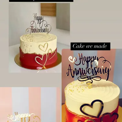 We pride ourselves on accuracy. Here you can see the reference photo provided by a client next to the final anniversary cake we delivered. We love matching the vision perfectly.