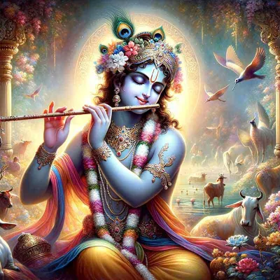As Shree Krishna says, "In whatever way people surrender onto Me, I reciprocate accordingly." This divine message reminds us that sincere faith and devotion are always met with grace. May his blessings guide your path.