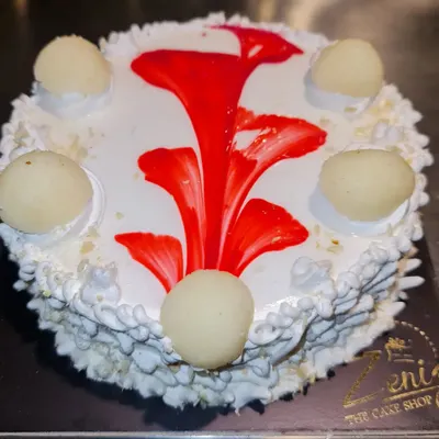 Another one of our popular fusion creations, this Rasgulla cake is light, spongy, and topped with juicy rasgullas. It's a delightful treat that combines cake with a Bengali classic.