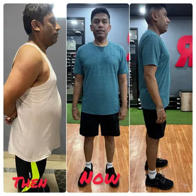 Consistency is everything. This client's progression shows a significant change in body composition and posture from every angle.