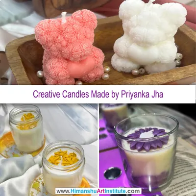 A beautiful collection of handmade candles, from decorative teddy bears to elegant jar candles. Our candle making workshops cover different types of wax and design techniques.