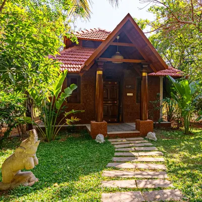 This project at Brown Town Resorts embodies my philosophy of creating a timeless, earthy aesthetic. The design of this cottage entrance uses local materials and traditional architectural forms to build a space that feels both authentic and deeply peaceful, offering a true escape from the everyday.