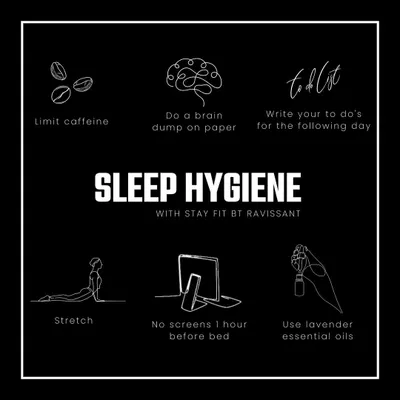 Good sleep is non-negotiable for recovery and hormone balance. This guide to sleep hygiene offers practical tips like limiting caffeine, avoiding screens before bed, and doing a "brain dump" to quiet your mind for a restful night.