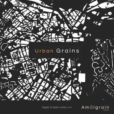 The name Amālgrain comes from the words "amalgamation" and "grain." I see design as the artful amalgamation of individual grains, whether they are ideas, materials, or the talented people I collaborate with. This image represents the "Urban Grains" that form our cities.