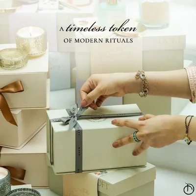 A timeless token of modern rituals. I curate gifts for every moment, from weddings and birthdays to corporate celebrations, wrapped in the most scented, soulful way.
