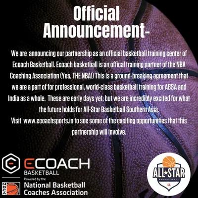 We are proud to be an official training partner of the NBA Coaching Association through Ecoach Basketball. This partnership brings professional, world-class basketball training to our academy and to India.