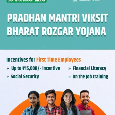 An overview of the Pradhan Mantri Viksit Bharat Rozgar Yojana, a government scheme offering incentives to employers for hiring first-time employees. A great opportunity for startups and MSMEs.