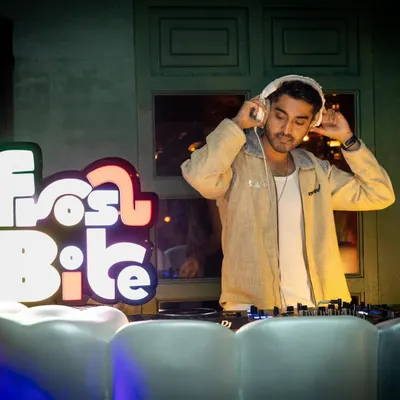 DJing at the official launch party for my design lab, Frostbite. It was a proud moment to bring my two worlds of music and design together for a celebration at Slink & Bardot.