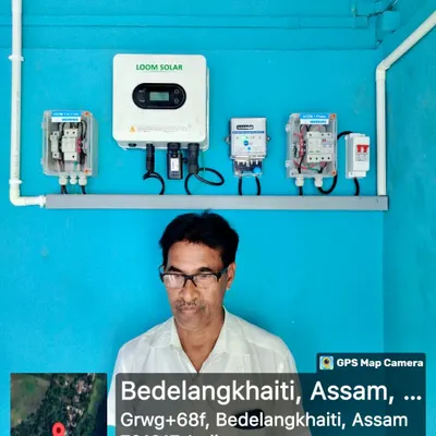 A happy customer in Bedelangkhaiti, Assam, with his new 3kW Ongrid Solar System. We are proud to power progress across Assam, making clean energy accessible and affordable for every home and business.