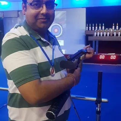 This shooter earned his medal by hitting 10 out of 10 targets. We celebrate achievements like this every day and believe in recognizing skill and focus with a daily award.