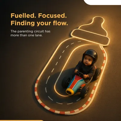 The parenting circuit has more than one lane. We help you find your flow, whether that involves exclusive breastfeeding, formula feeding, or a mix of both, ensuring you feel fuelled, focused, and confident in your choices.