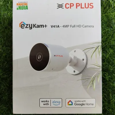 The CP Plus EzyKam+ V41A is a 4MP Full HD bullet camera. It's built for outdoor use and works with Alexa and Google Home for smart integration.
