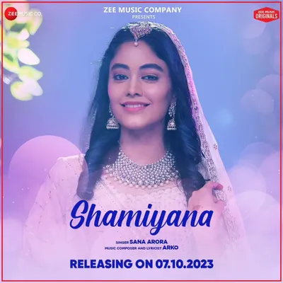The official poster for my first original song, 'Shamiyana'. Seeing this felt like a dream. It was an honor to work with composer Arko on this beautiful track.