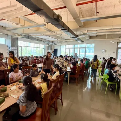 A room buzzing with the energy of young architects and artists at work. This was the scene at Ascend International School, where students were deeply focused on turning simple, discarded materials into structural art.