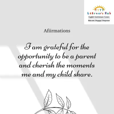 A simple daily affirmation for parents. I believe positive reinforcement is key, and it starts with us. Cherishing the small moments with our children is the foundation of a strong, happy relationship.