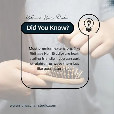 Did you know our premium extensions are heat-styling friendly? You can curl, straighten, or wave them just like your natural hair, giving you complete styling freedom.