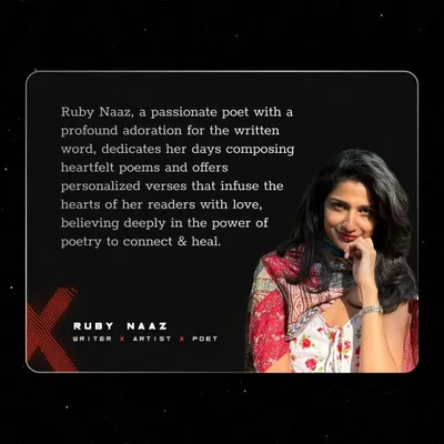 My official speaker card for TEDxCITBengaluru. It was an honor to be introduced as a writer, artist, and poet dedicated to composing personalized verses that connect and heal.