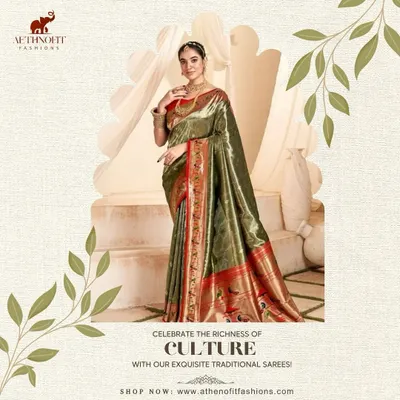 Celebrate the richness of culture with my exquisite traditional Paithani silk sarees. Each thread is woven with love and heritage, from the vibrant peacock motifs to the shimmering zari pallu.