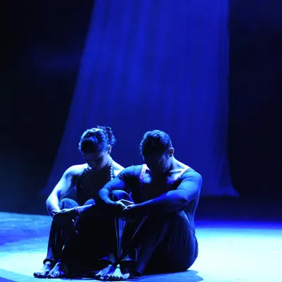 A quiet moment on stage. Dancing together for over 15 years has been a journey through highs, lows, and everything in between.