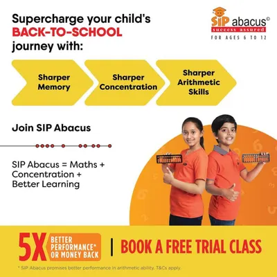 My program is designed to give your child a complete academic boost. We focus on sharpening memory and concentration, which leads to much stronger arithmetic skills and better performance in all subjects. You can book a free trial class to see it for yourself.
