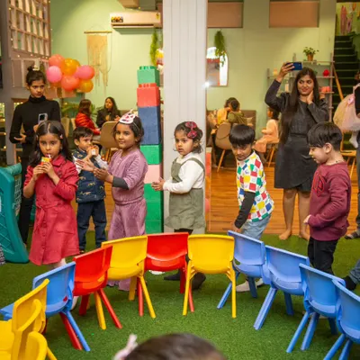 A classic game of musical chairs is always a party favorite! The anticipation and excitement are contagious.