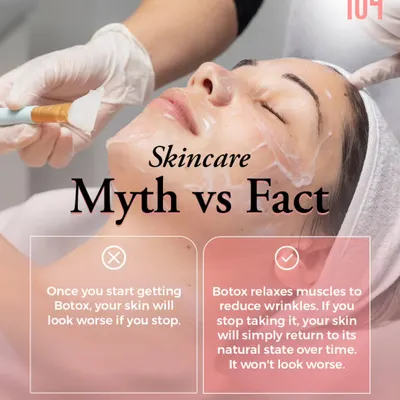 Let's bust a common Botox myth. If you decide to stop treatments, your skin won't look worse; it will simply return to its natural state over time. We believe in empowering you with facts.