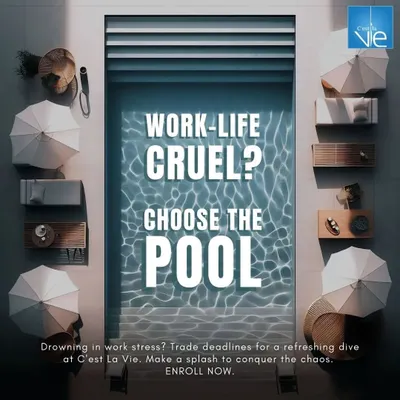 When your work-life balance feels off, the pool is the answer. We offer a refreshing alternative to stress, inviting you to trade deadlines for a restorative dive.