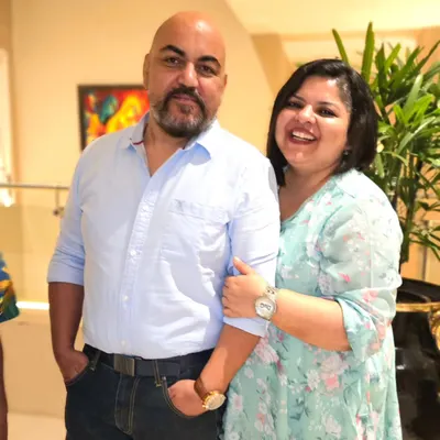 This is us, Chef Nitin and Chitra Sharma, the partners behind Cuisineo. I handle the kitchen and culinary direction, while Chitra is the backbone of our operations, ensuring every event is executed flawlessly.