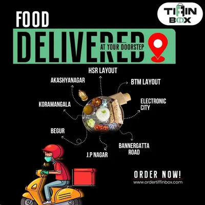 Food delivered right to your doorstep! We cover many areas in Bangalore including HSR Layout, Koramangala, BTM Layout, Electronic City, and more. Order now from our website for easy delivery.