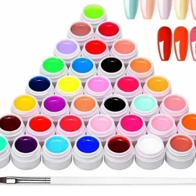 This is part of my collection of professional gel polishes. Using quality products like these helps ensure your color is vibrant and your manicure lasts as long as possible.