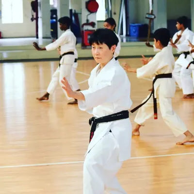 We honor the traditions and lineage of our art. This is Soke Aiko Tomoyori, a master of our style, whose teachings influence our approach to Kenyu Ryu Karate and inspire us to maintain a high standard of practice.